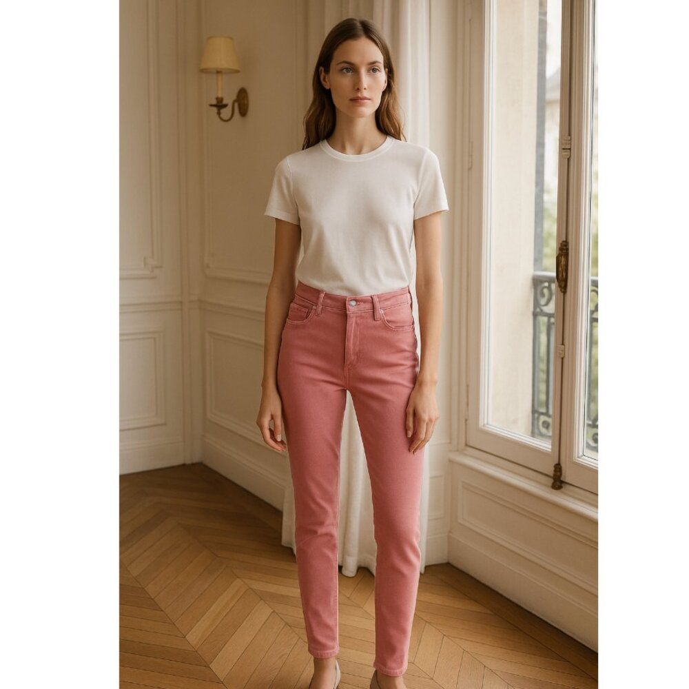 🦋 NEW STITCHFIX JUSTBLACK Dusty Pink Ankle Skinny Jeans Casual Comfy 30 Cute